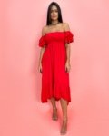 Vestido Gisele – Vermelho Flamingo