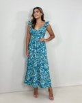 Vestido Maitê – Estampado Fundo Azul