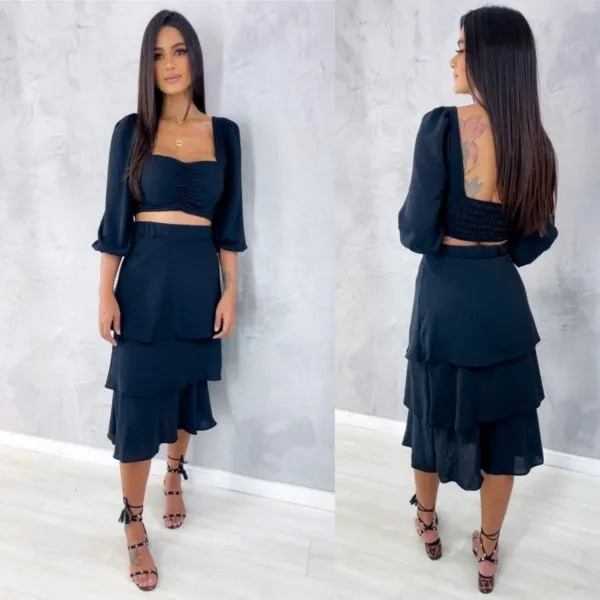 Saia Olga - Preto