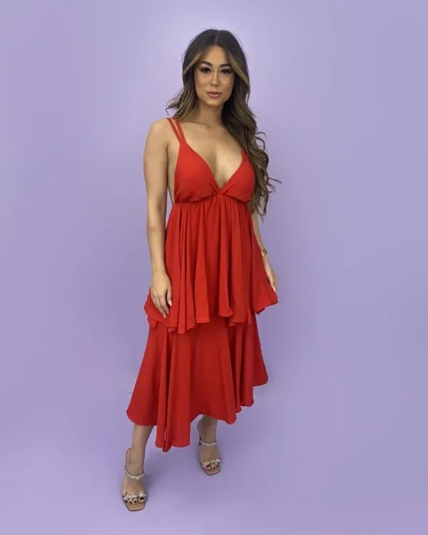 Vestido Hellen - Vermelho