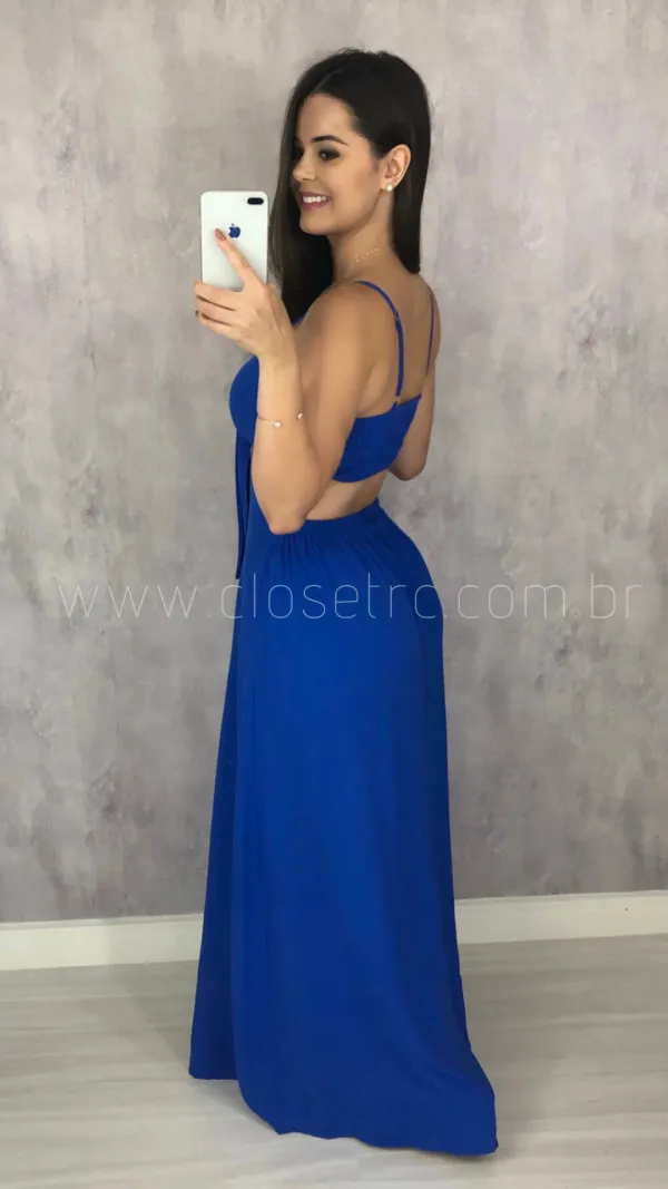 Vestido Natália - Azul Royal