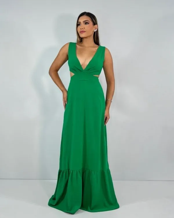 Vestido Miranda - Verde Bandeira