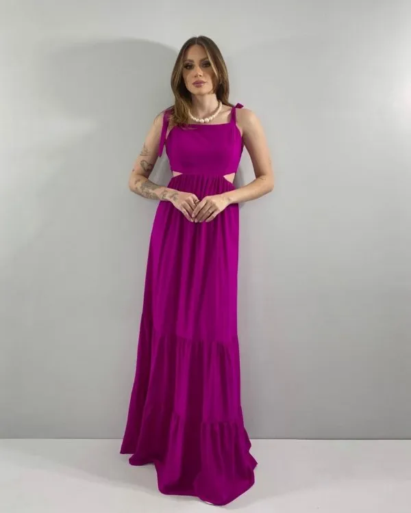 Vestido Pérola - Fúcsia