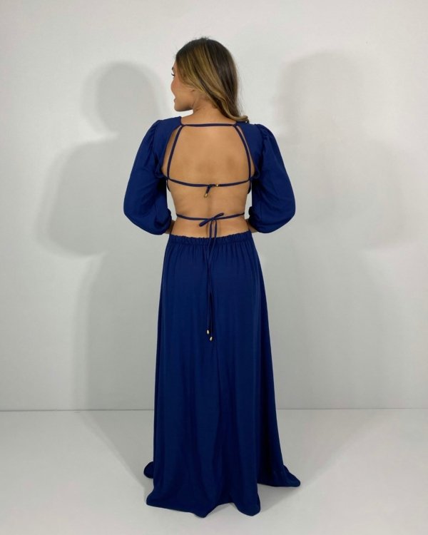 Vestido Giza - Azul Marinho