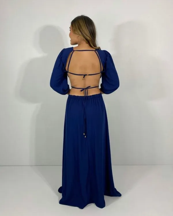 Vestido Giza - Azul Marinho