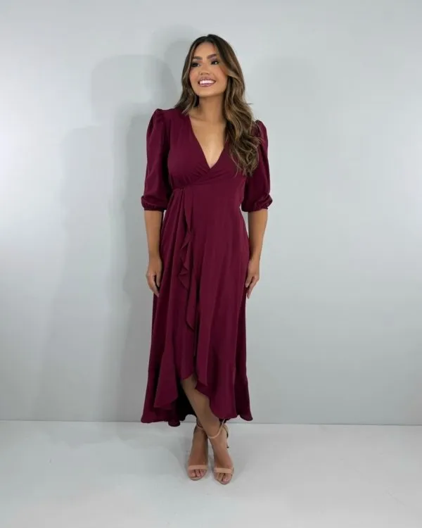 Vestido Berenice - Marsala