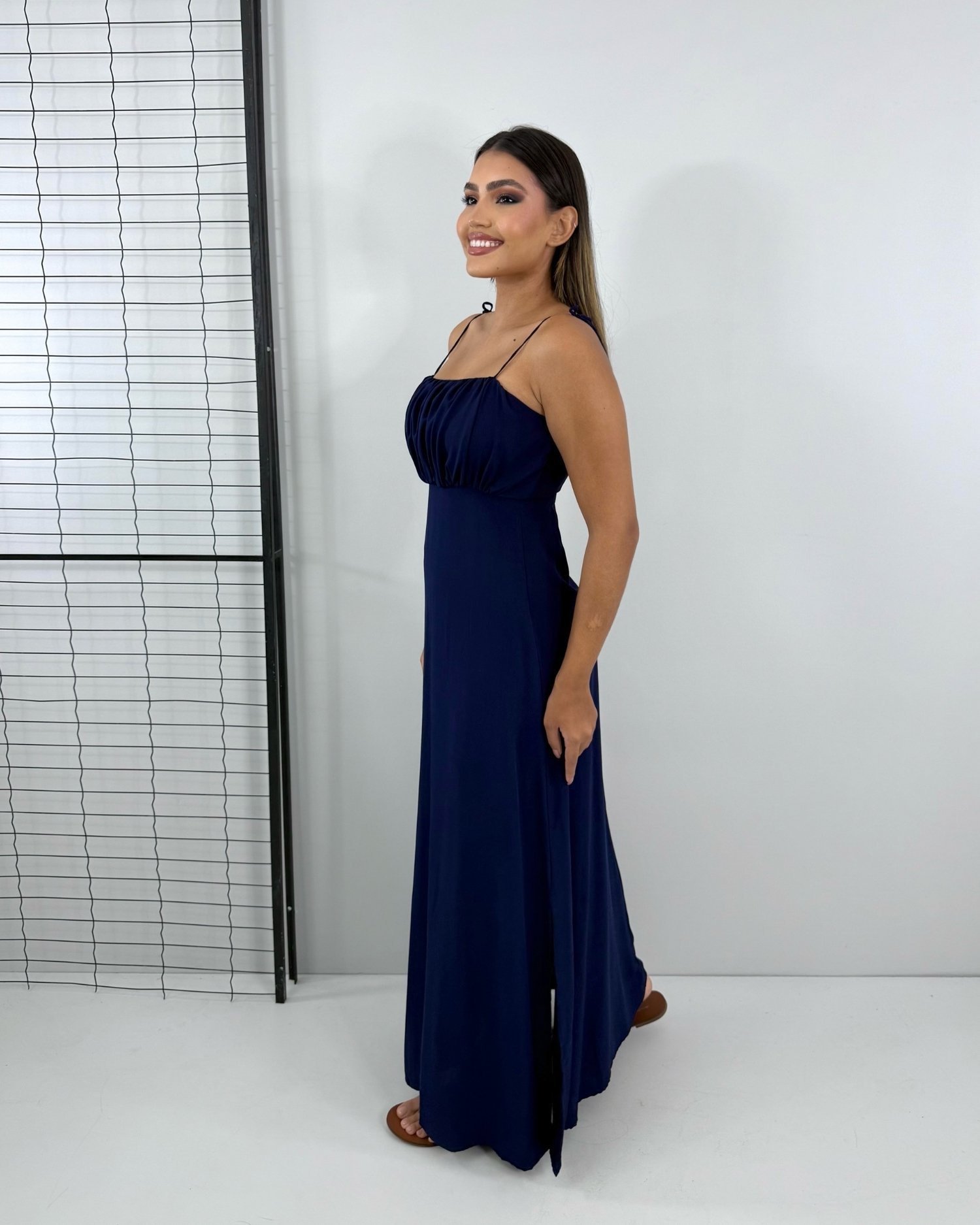 Vestido Drica Longo - Azul Marinho - Image 4