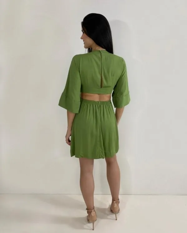 Vestido Mariana - Folhagem
