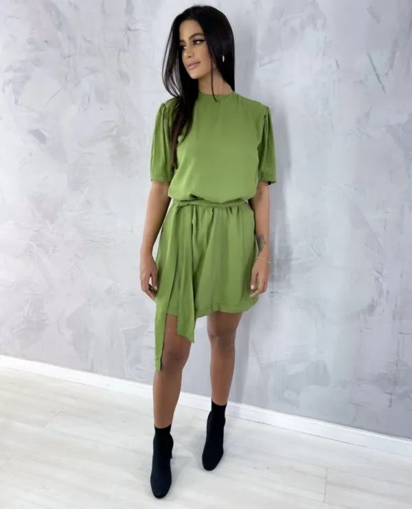 Vestido Elis - Folhagem