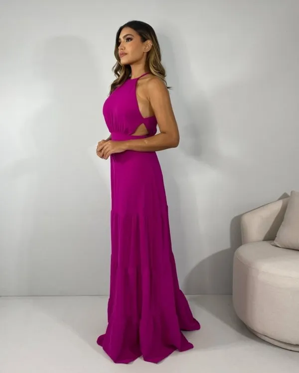 Vestido Estefane Longo - Fúcsia