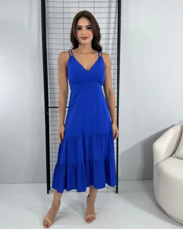 Vestido Madalena - Azul Royal