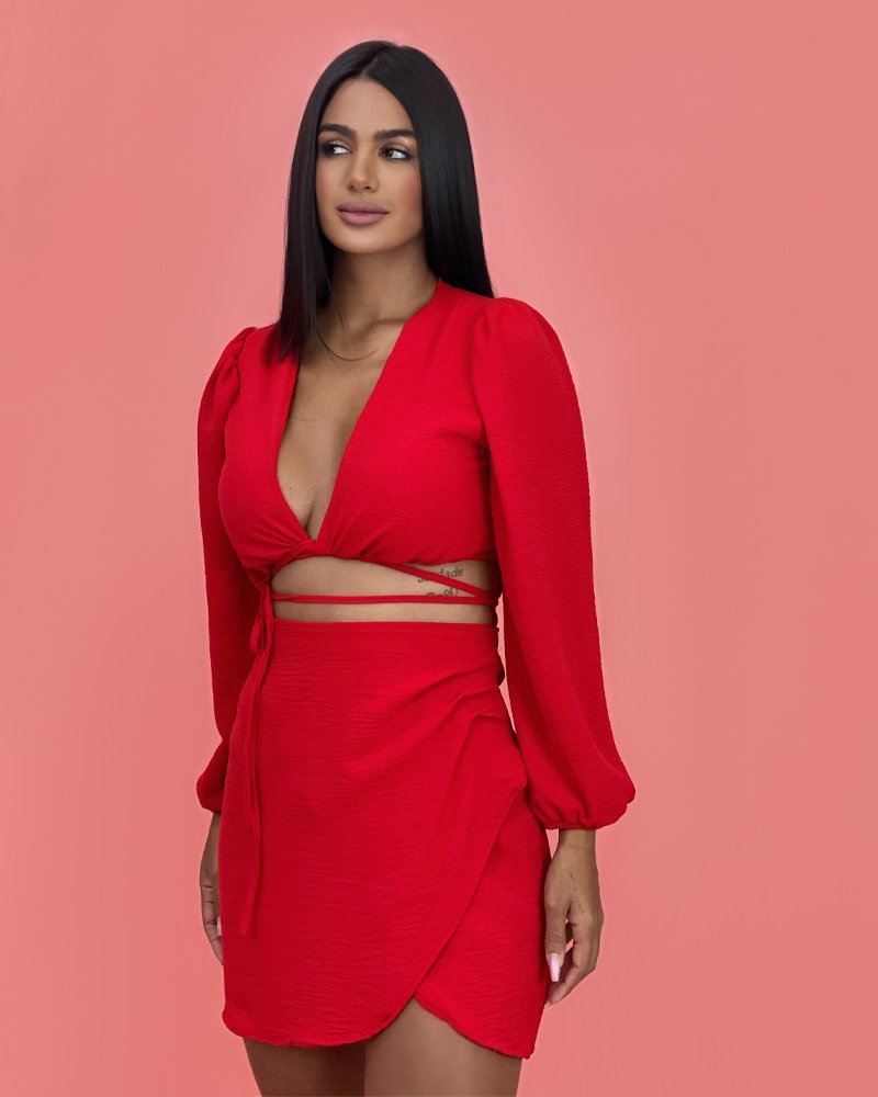 Cropped Simone - Vermelho