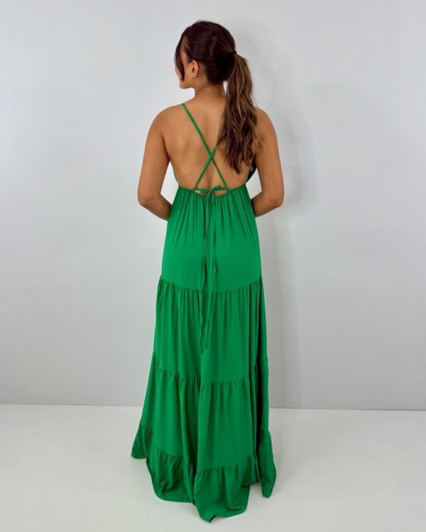Vestido Sophia - Verde Bandeira