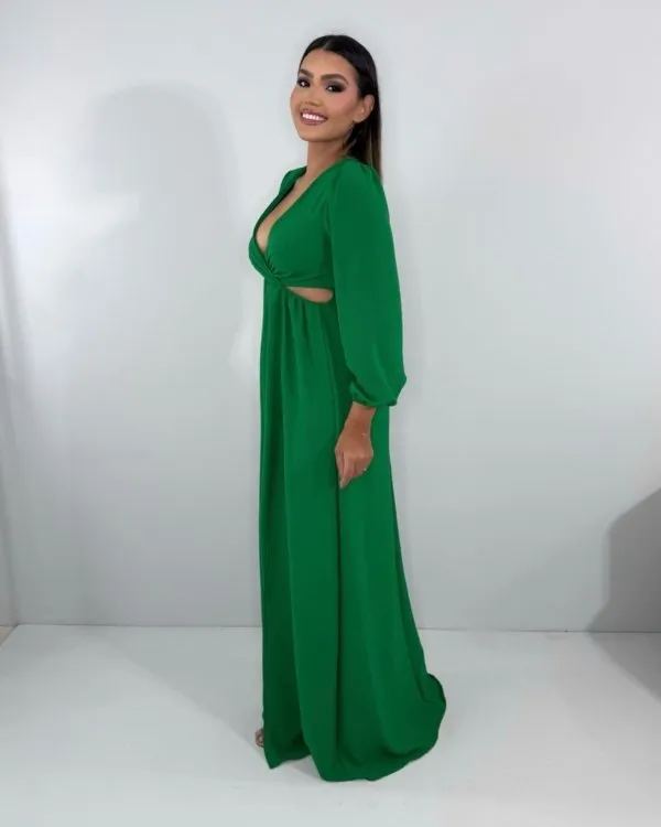 Vestido Magda - Verde Bandeira