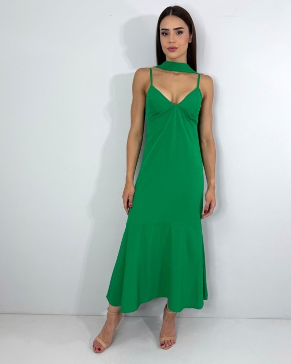 Vestido Carmem - Verde Bandeira