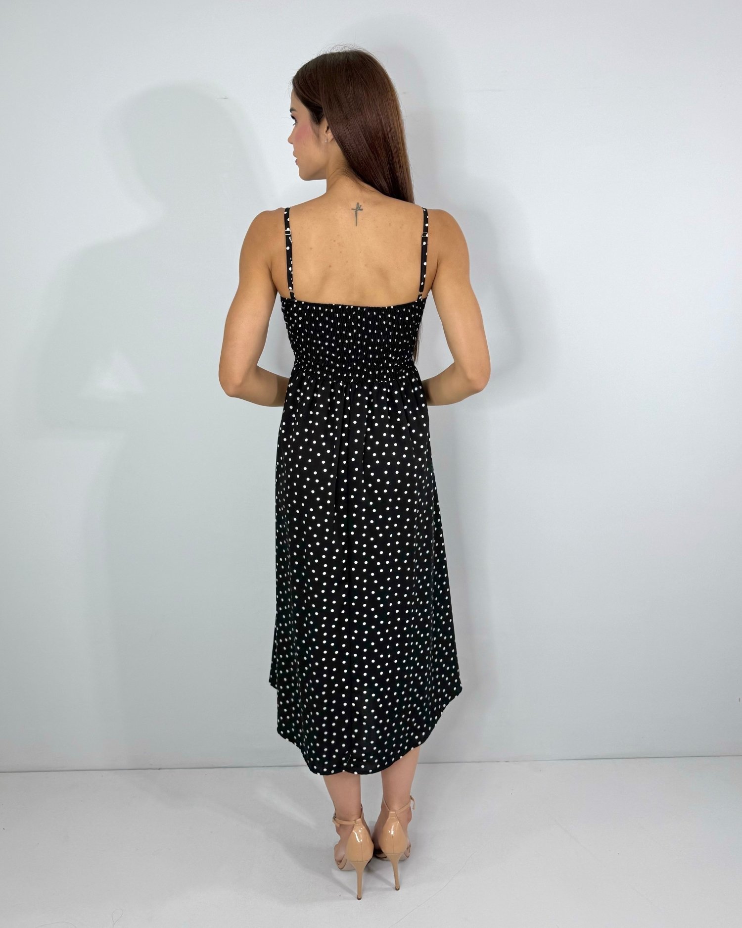 Vestido Karita - Poá Fundo Preto - Image 2