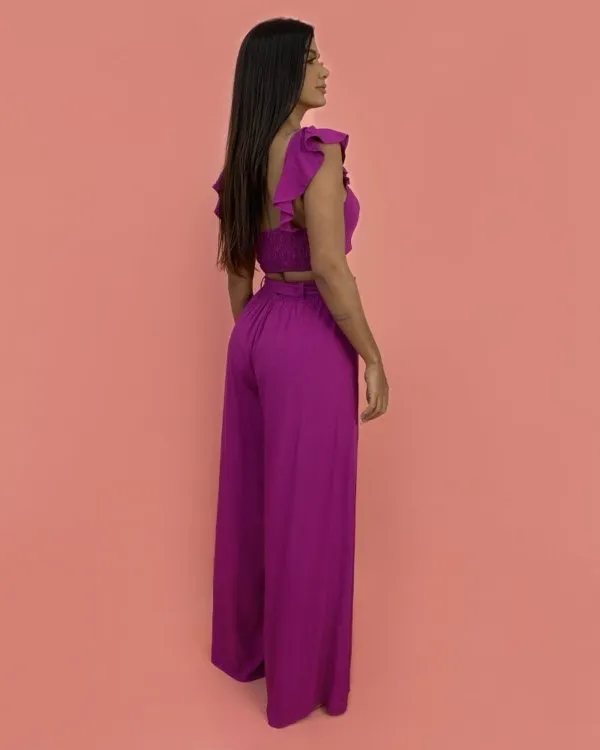 Calça Pantalona - Fúcsia
