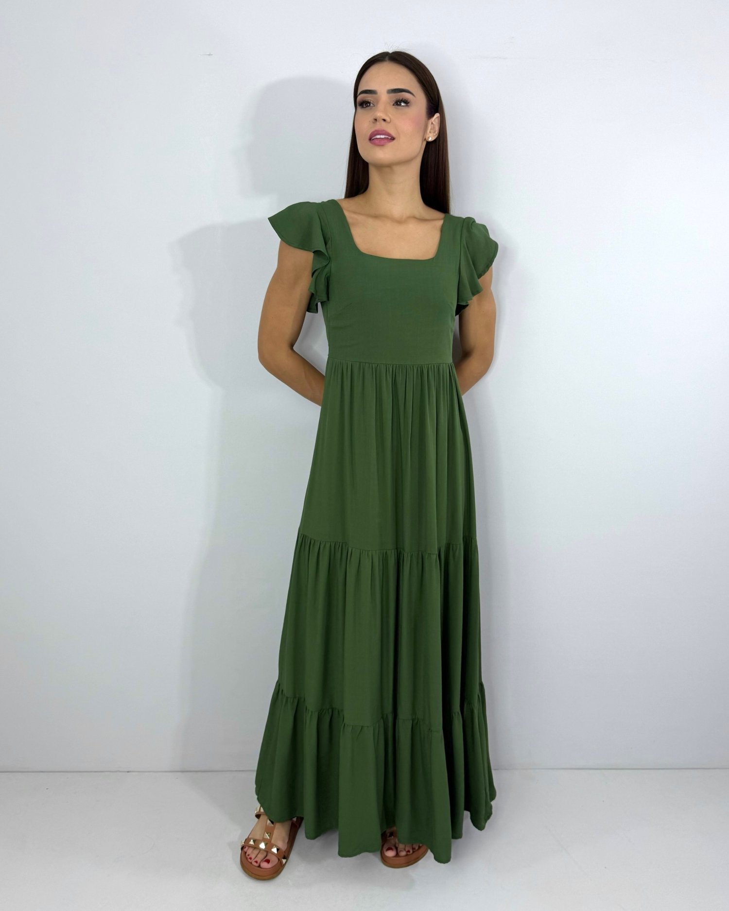 Vestido Tita - Verde Militar - Image 1