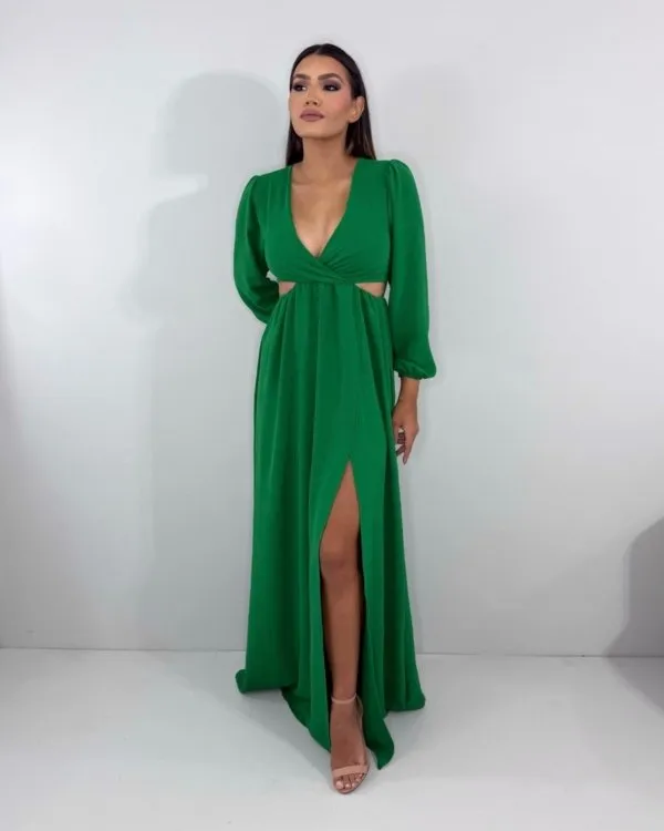 Vestido Magda - Verde Bandeira