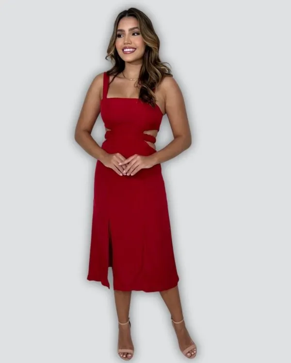 Vestido Bela - Vermelho