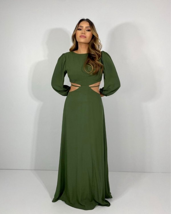 Vestido Giza - Verde Militar