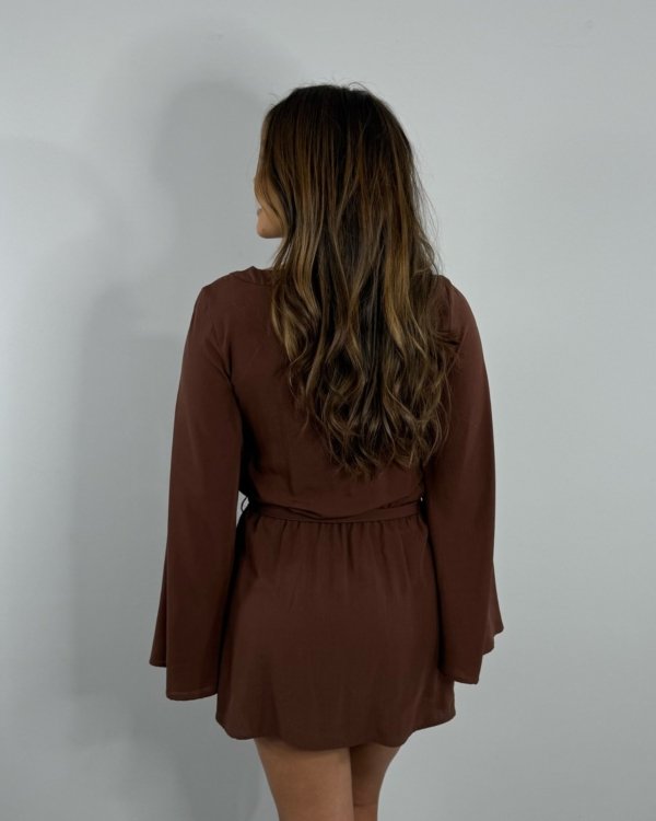 Vestido Glória - Marrom