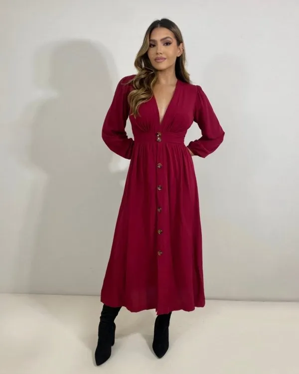 Vestido Clara - Marsala