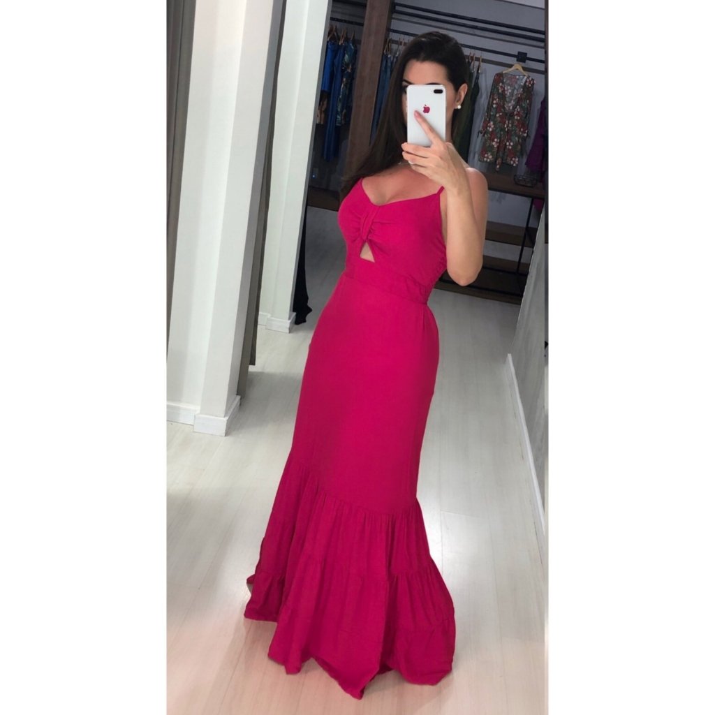 Vestido Jéssica Longo - Pink