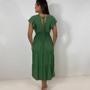 Vestido Laís Midi - Verde Militar - Image 5