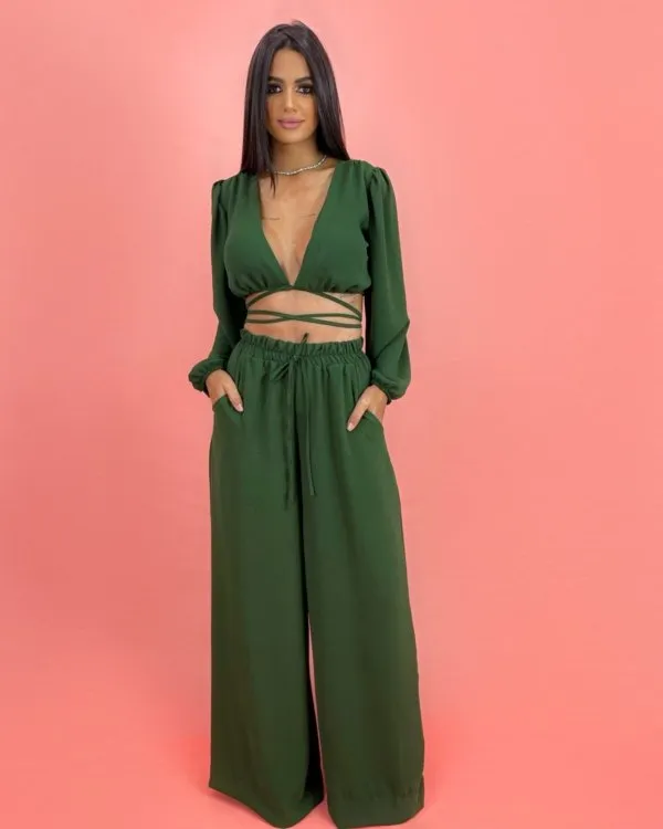 Cropped Simone - Verde Militar