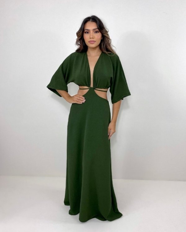 Vestido Cibele - Verde Militar