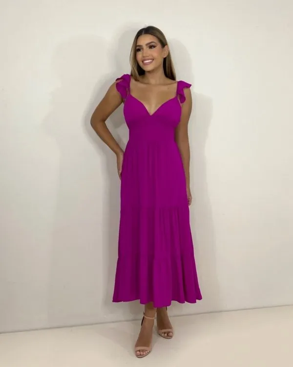 Vestido Maitê - Fúcsia