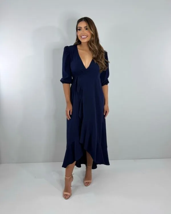 Vestido Berenice - Azul Marinho