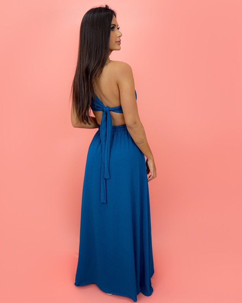 Vestido Karen - Azul Petróleo - Image 4