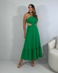 Vestido Aurora – Verde Bandeira
