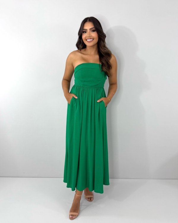 Vestido Perla - Verde Bandeira