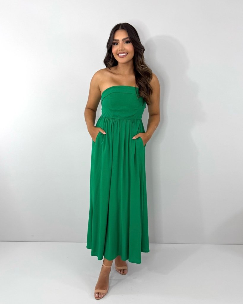 Vestido Perla - Verde Bandeira