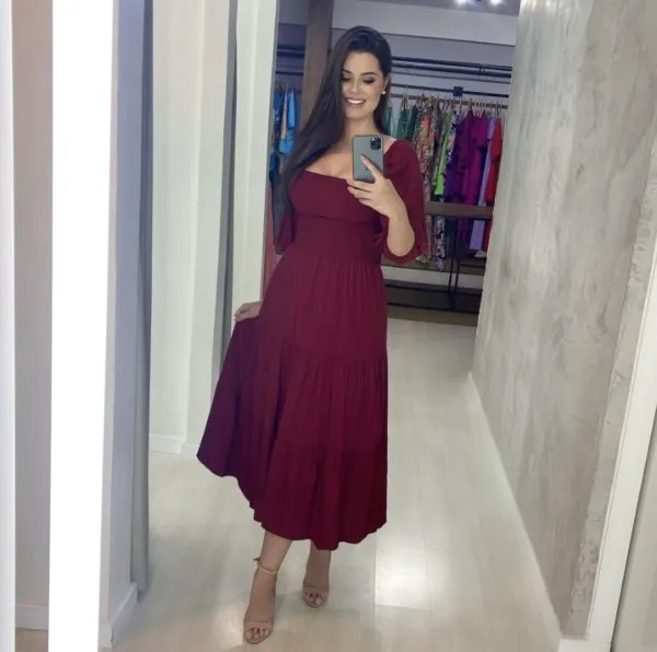Vestido Juliana - Marsala