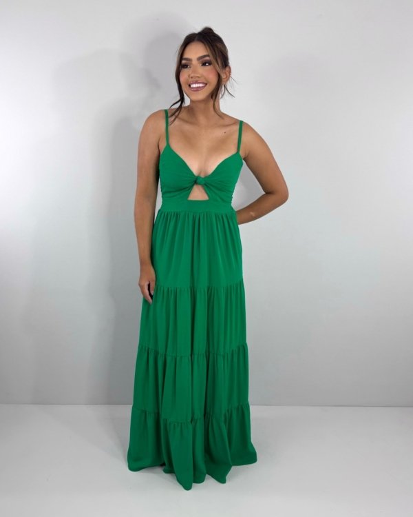 Vestido Cátia - Verde Bandeira