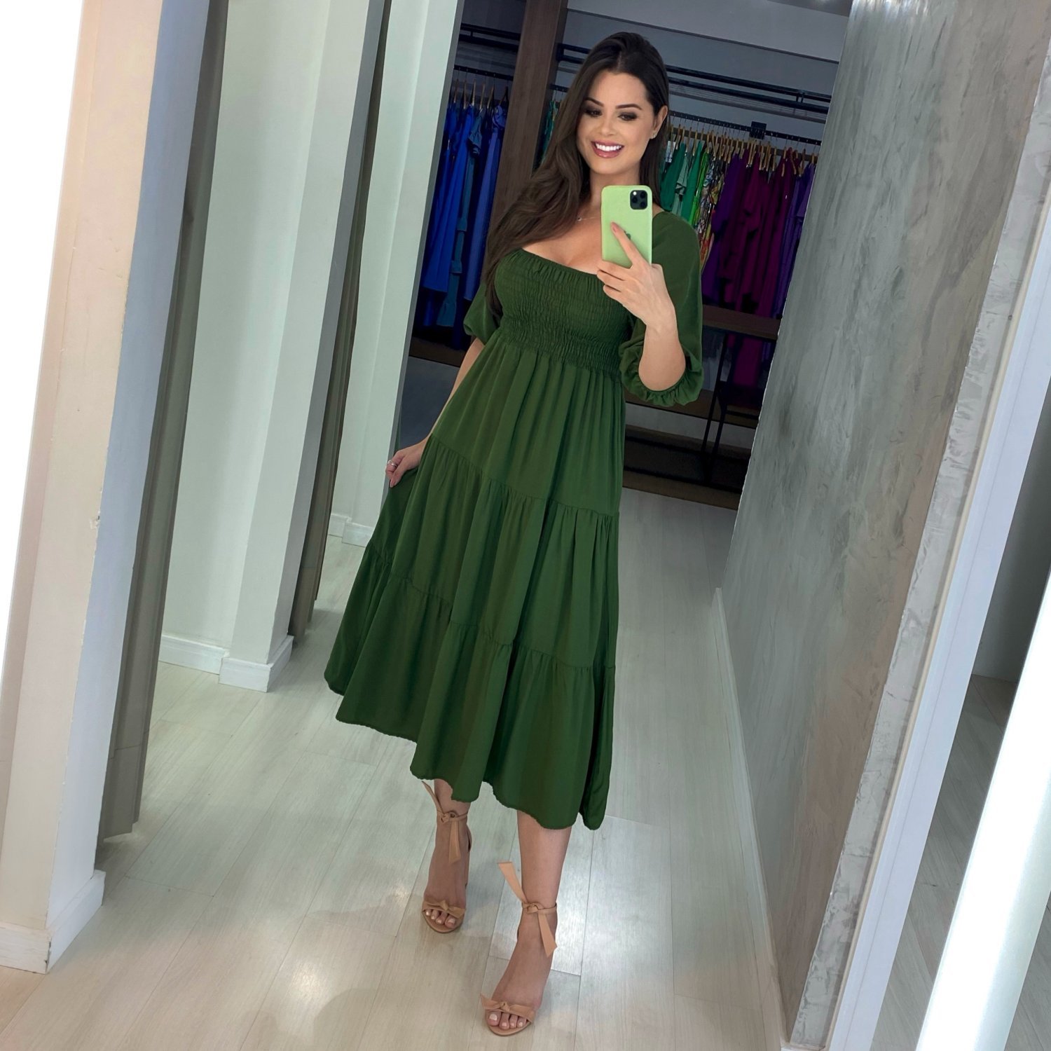 Vestido Juliana - Verde Militar - Image 1