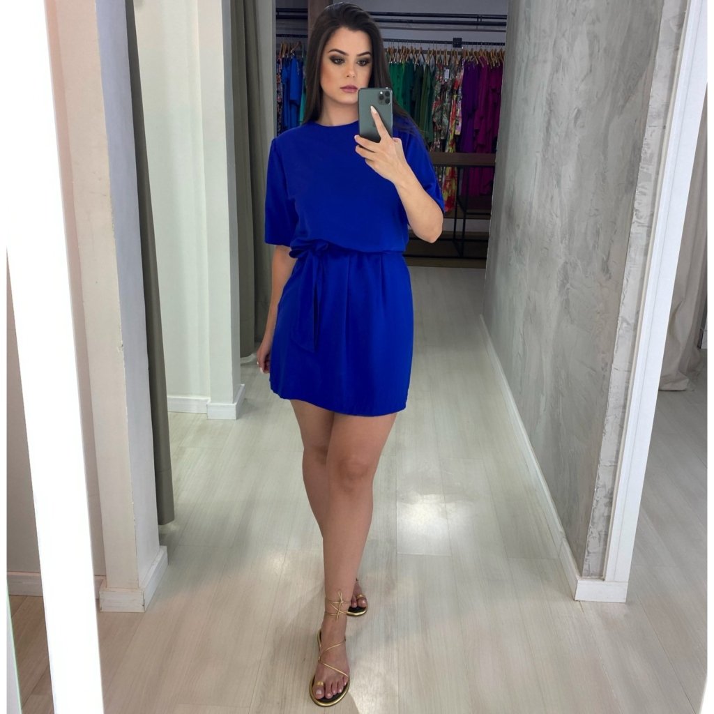 Vestido Elis - Azul Royal