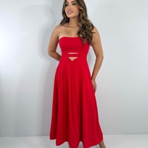 Vestido Maria Flor - Vermelho - Image 3