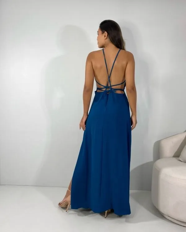 Vestido Lee - Azul Petróleo