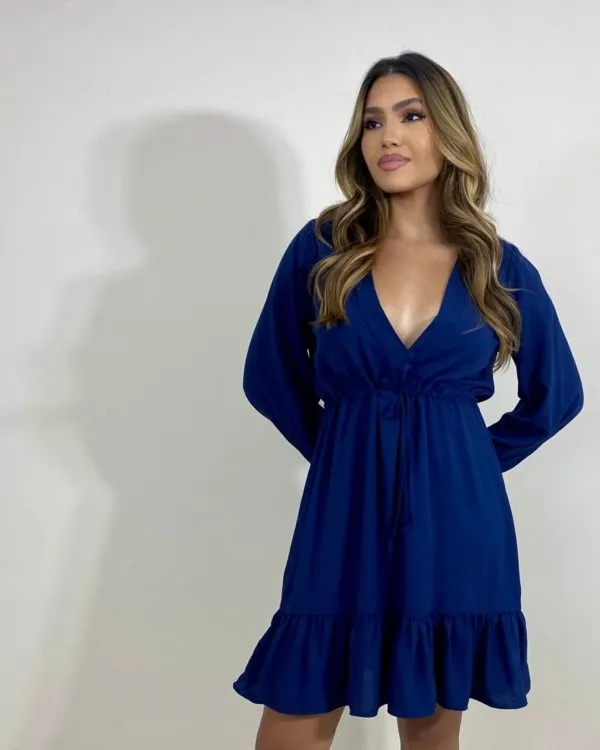 Vestido Lavínia - Azul Marinho