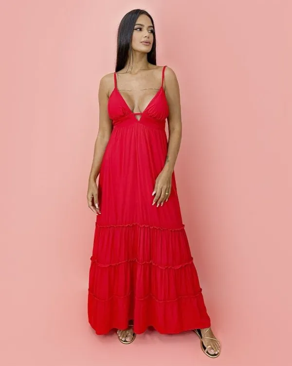 Vestido Raquel - Vermelho