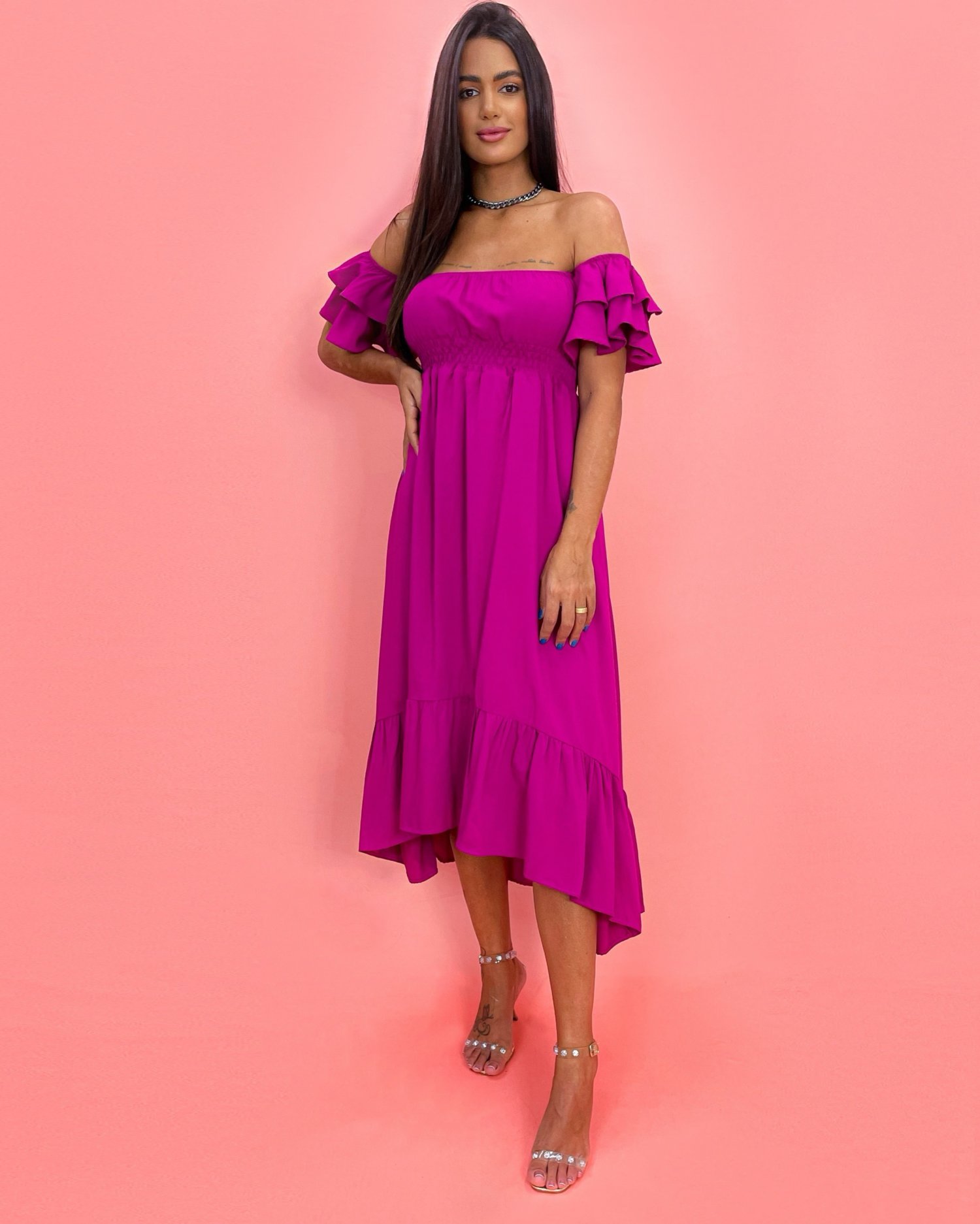 Vestido Gisele - Fúcsia - Image 1