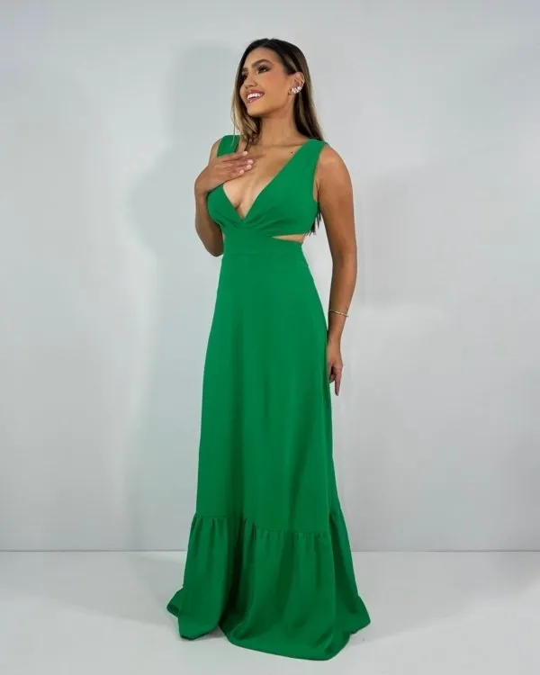 Vestido Miranda - Verde Bandeira