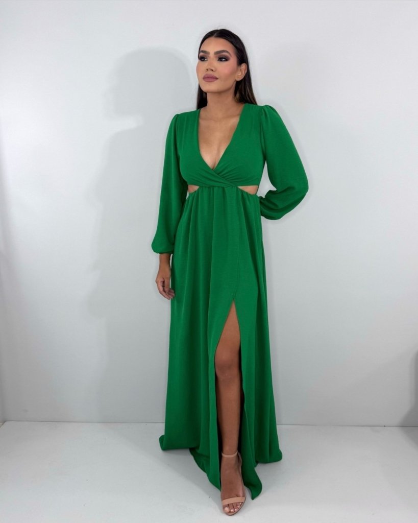 Vestido Magda - Verde Bandeira