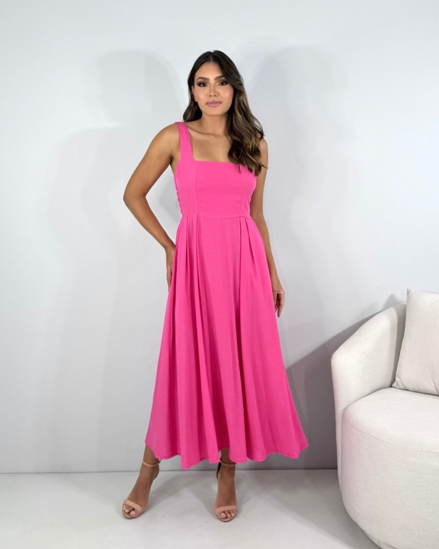 Vestido Samanta - Rosa Chiclete - Image 1
