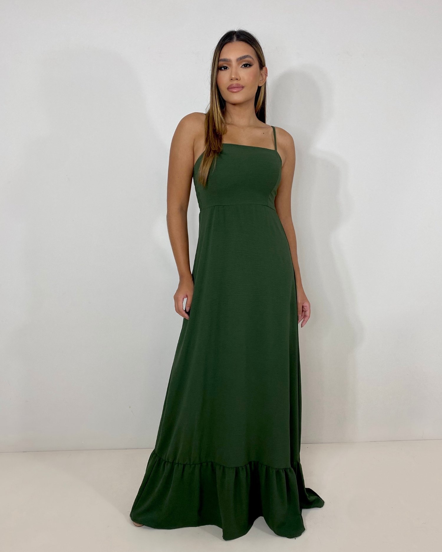 Vestido Amelie - Verde Militar - Image 1